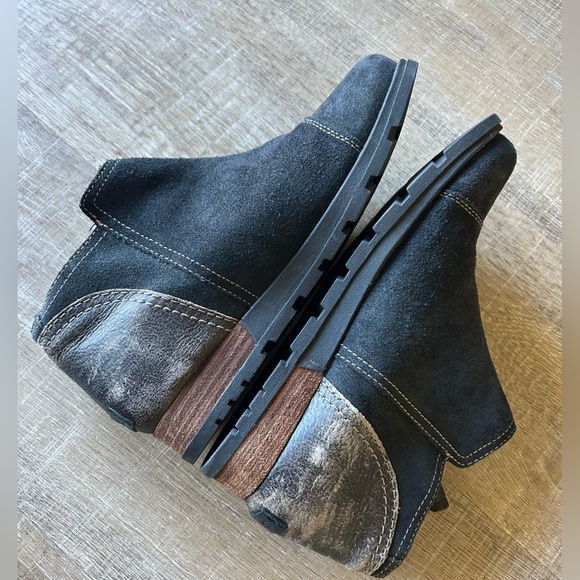 Sorel Black Major Low Boots Women's Size 8 NL2161-010 Bootie Distressed Leather - Picture 11 of 13